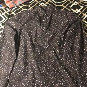 Button Down Dress Shirt with Print